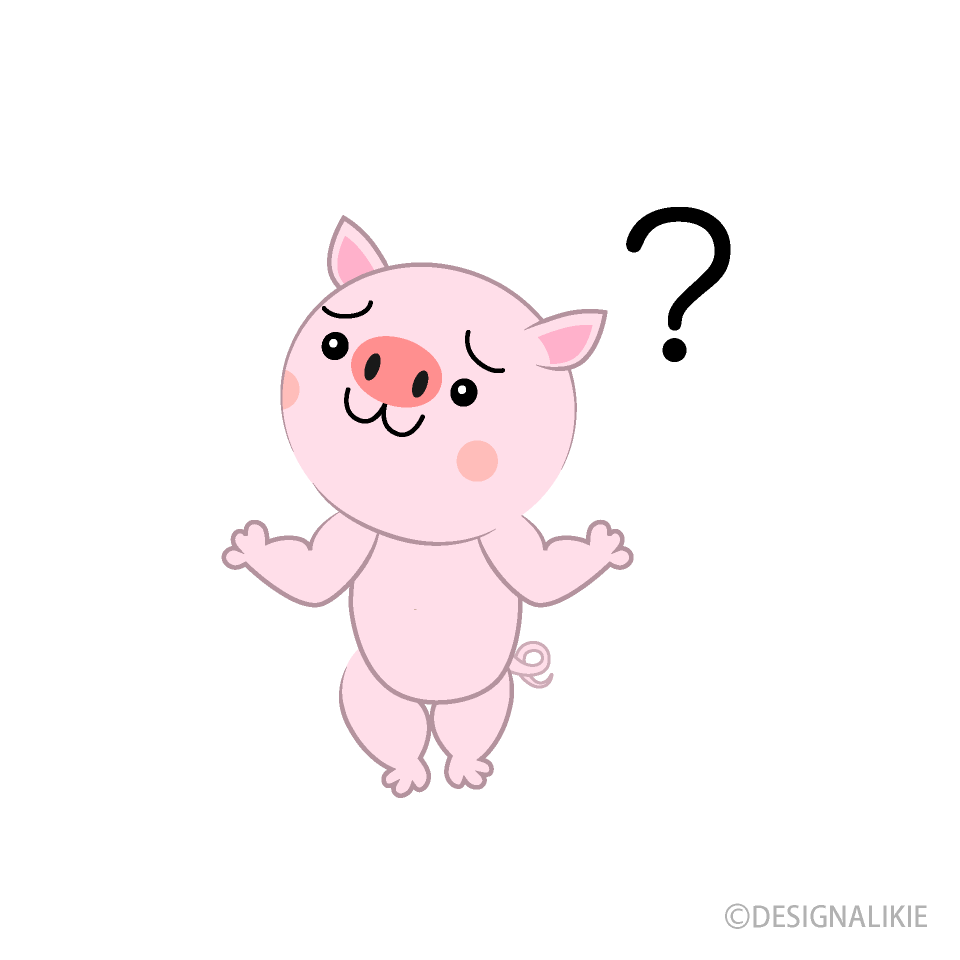考えるブタ