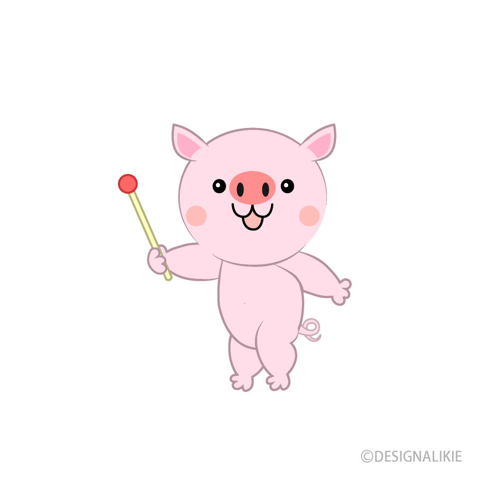 プレゼンするブタ
