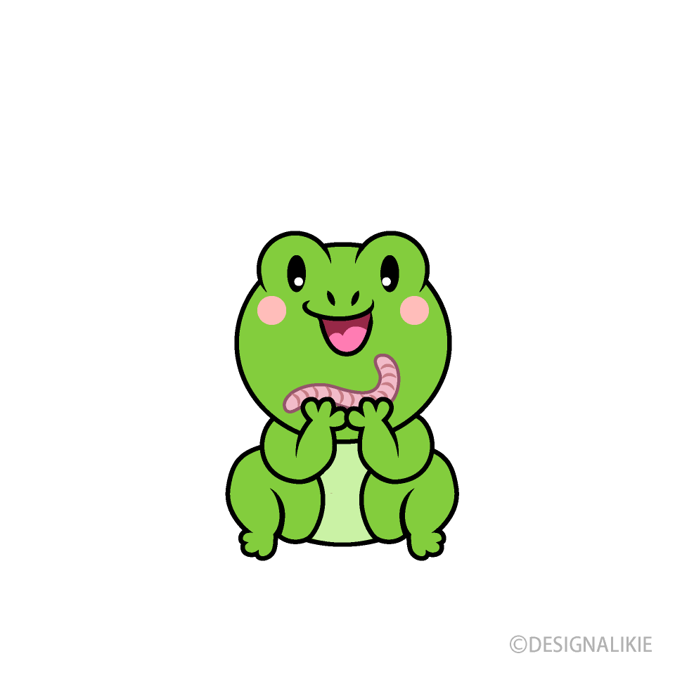 食べるカエルキャラ