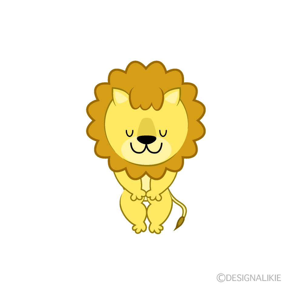 お辞儀するライオンキャラ