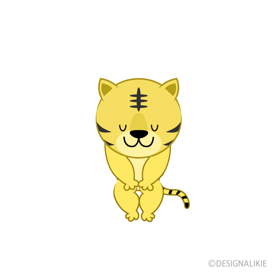 お辞儀するトラキャラ
