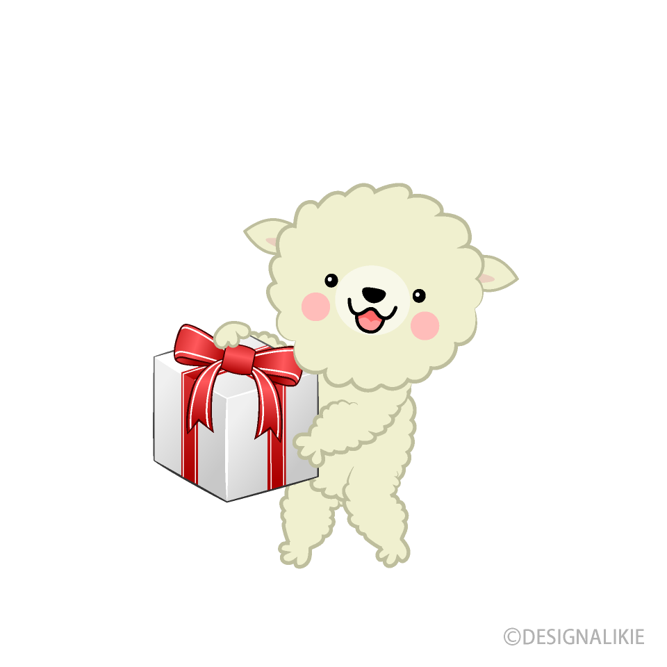プレゼントする羊