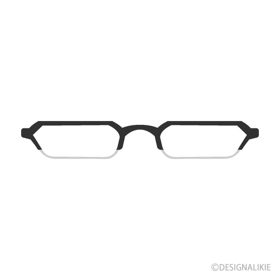 六角フレームのメガネ