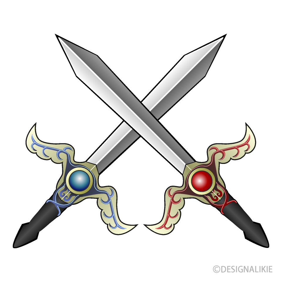 クロスした剣