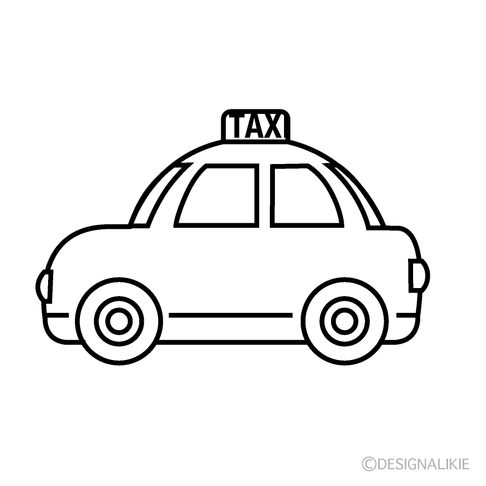 タクシー（線画）
