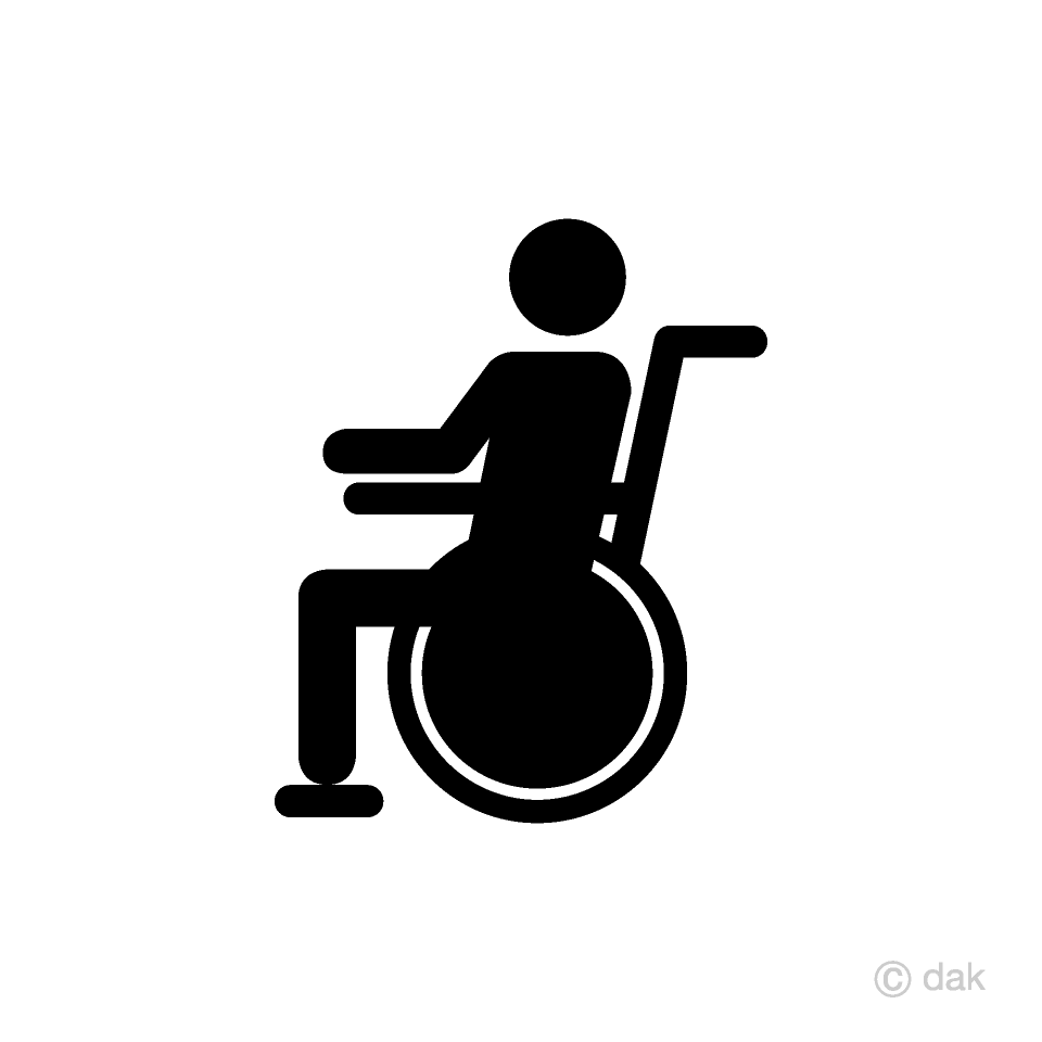 車椅子に乗る人のピクトグラム