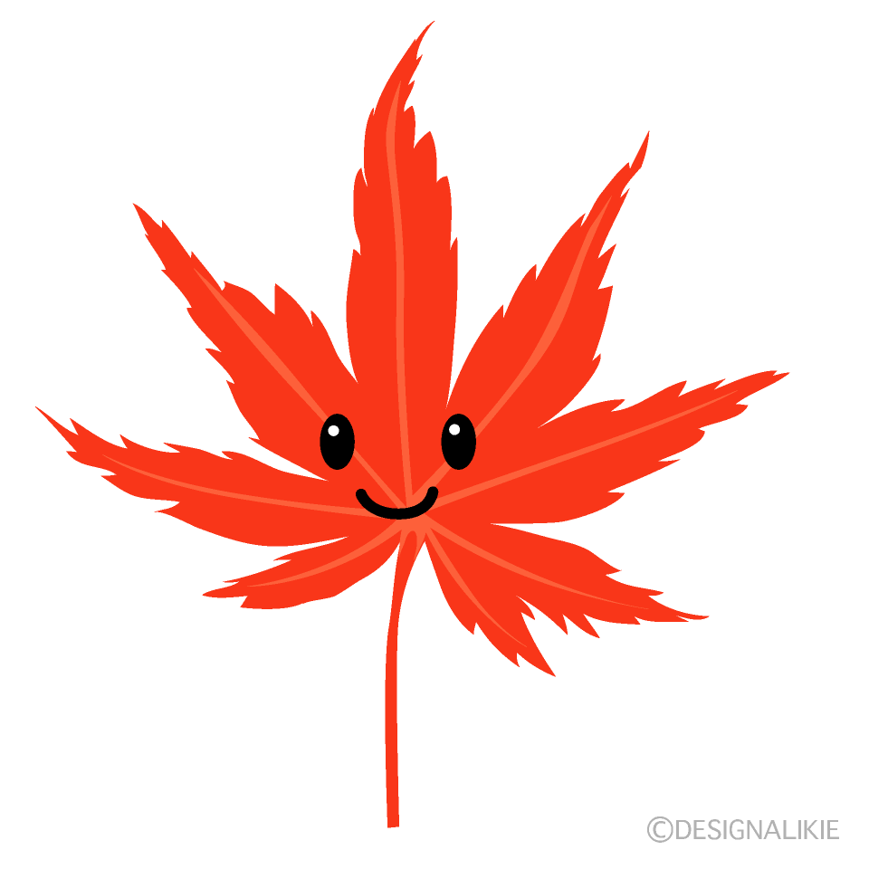かわいい紅葉葉っぱキャラ