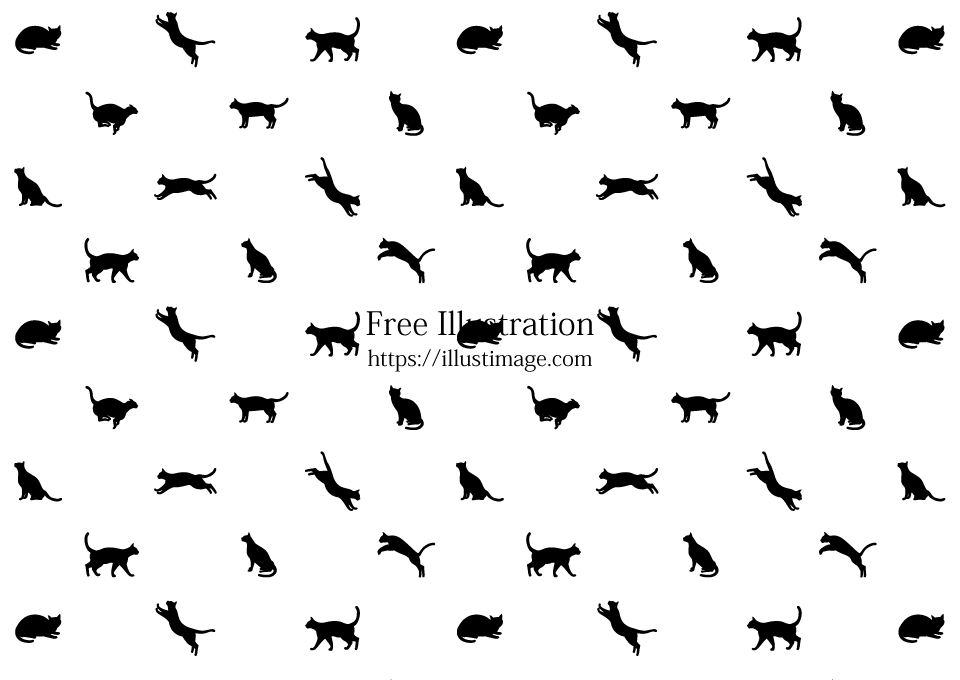 猫ポーズシルエット壁紙
