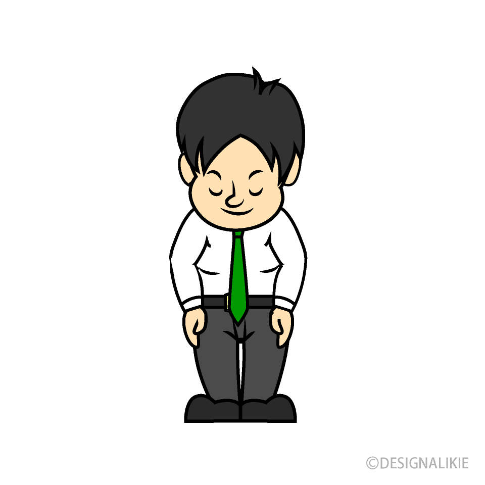 お辞儀する人