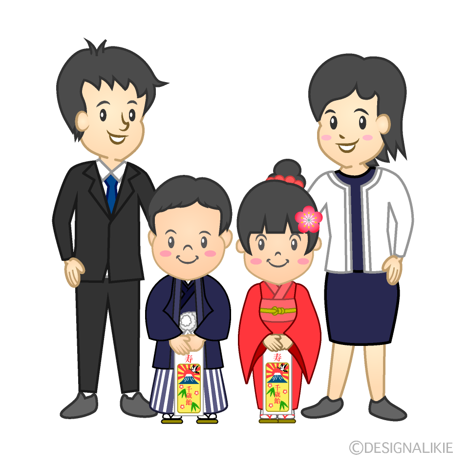 ４人家族の七五三