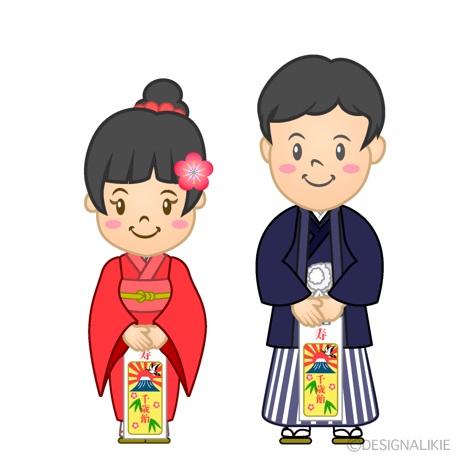 七五三の可愛い妹と兄