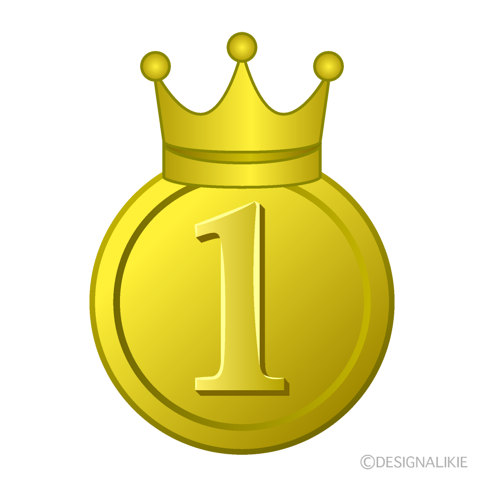 金王冠付きの１位プレート