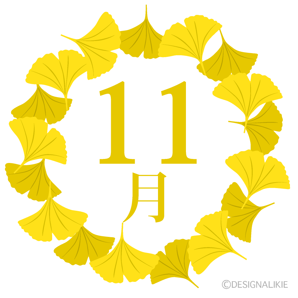 イチョウ葉サークルの11月