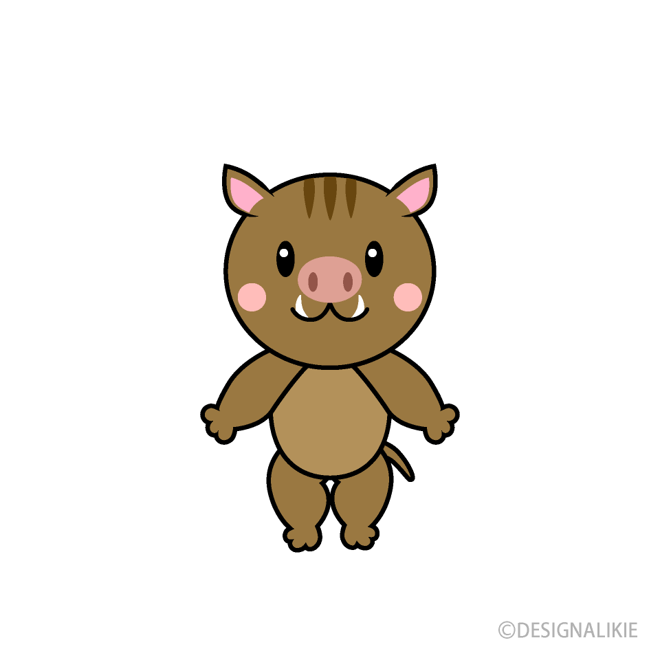 かわいいイノシシキャラ