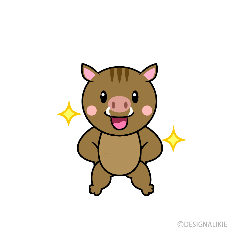 自信のイノシシキャラ