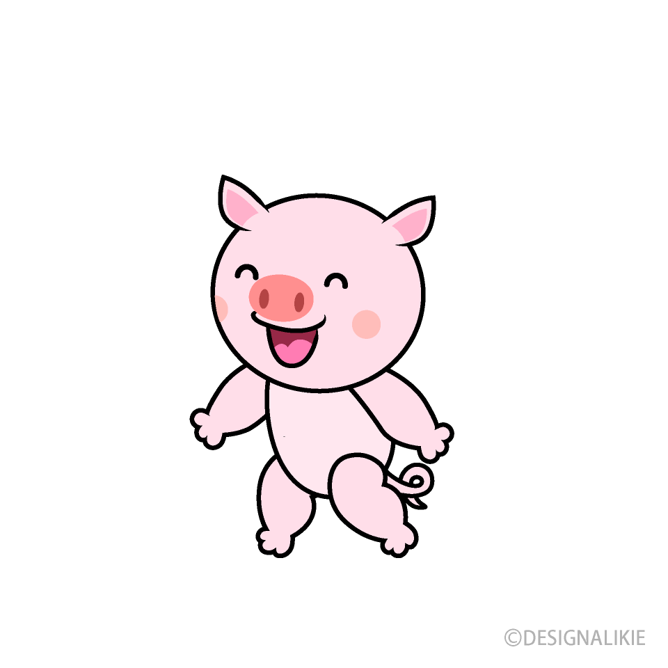 歩くブタキャラ
