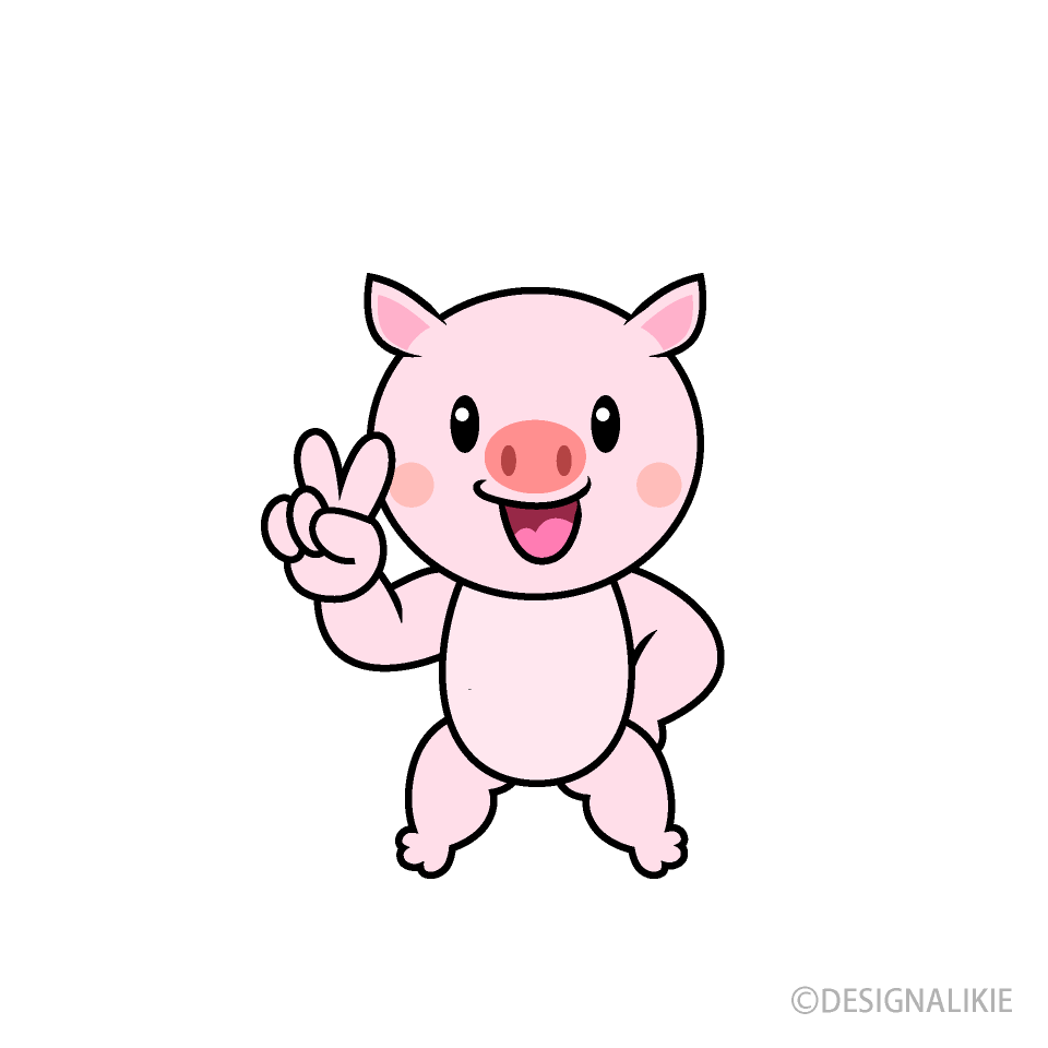 ピースのブタキャラ
