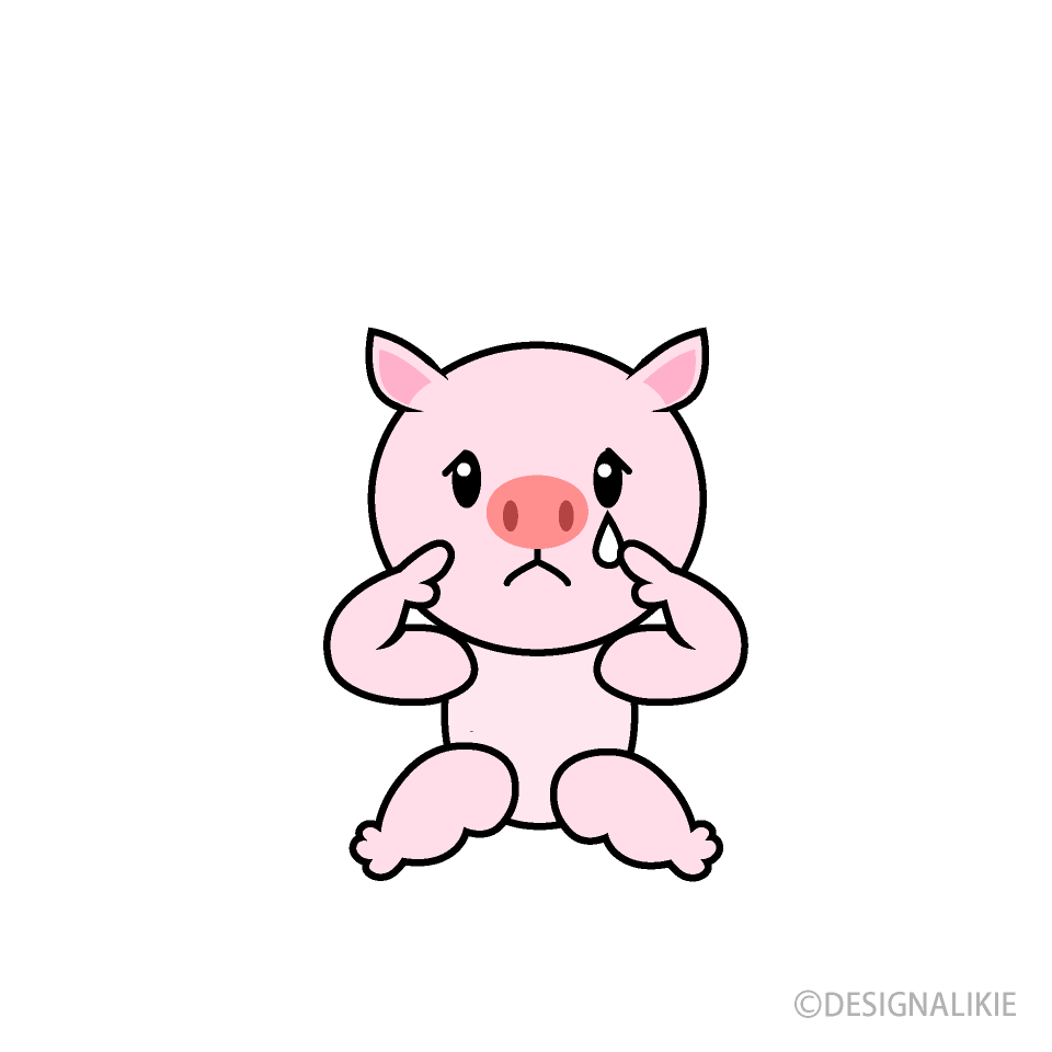 悲しいブタキャラ
