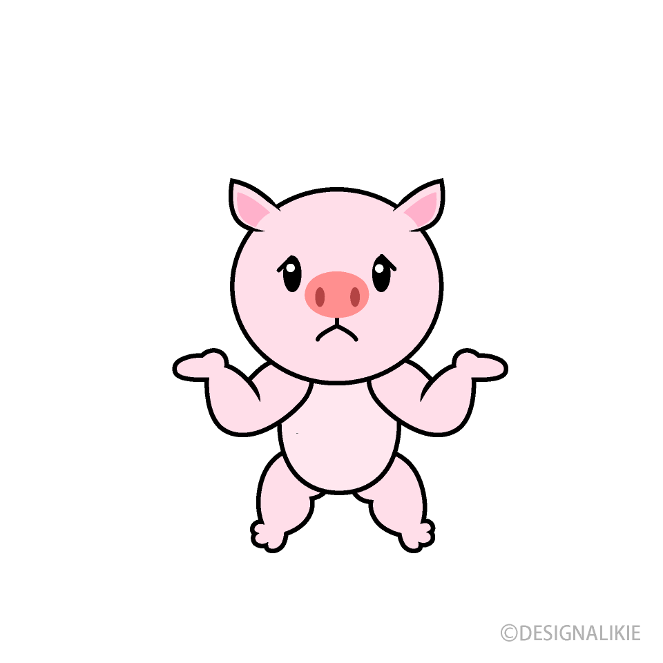 困るブタキャラ