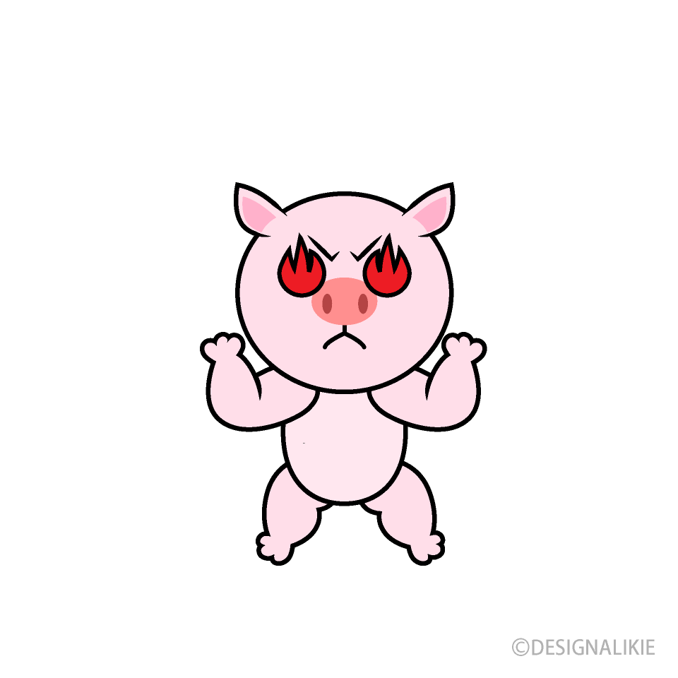 やる気のブタキャラ
