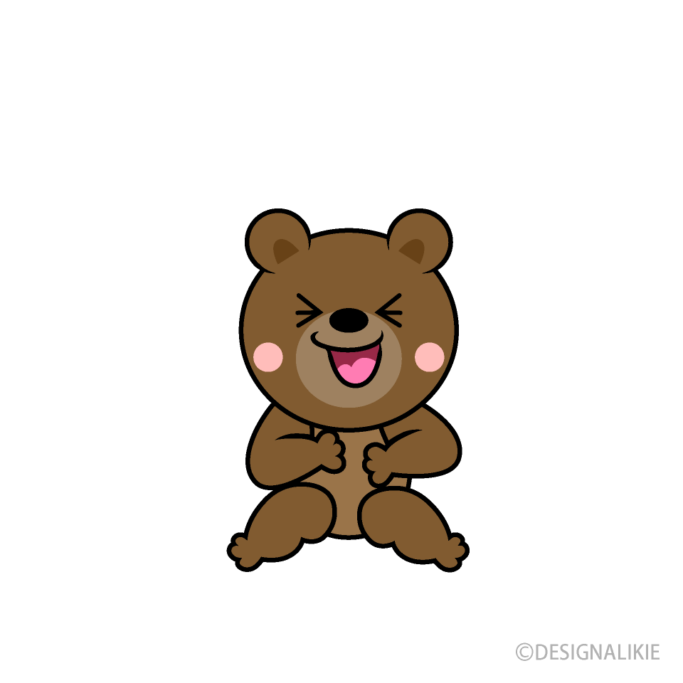 笑顔のクマキャラ