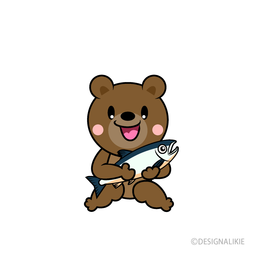 食べるクマキャラ