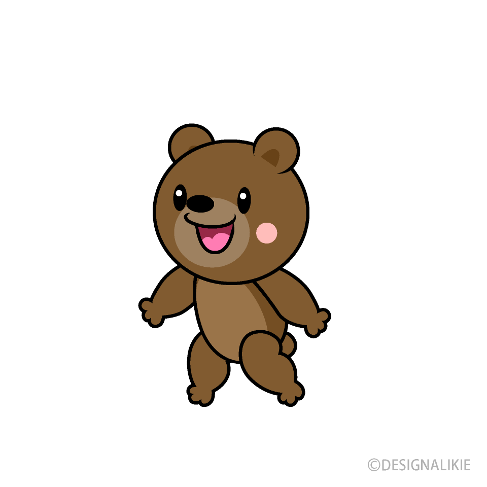 歩くクマキャラ