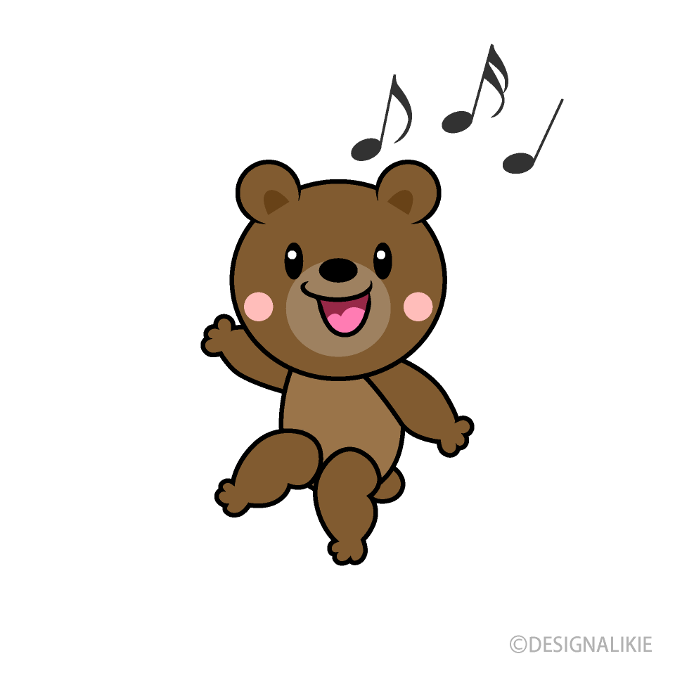 ダンスするクマキャラ