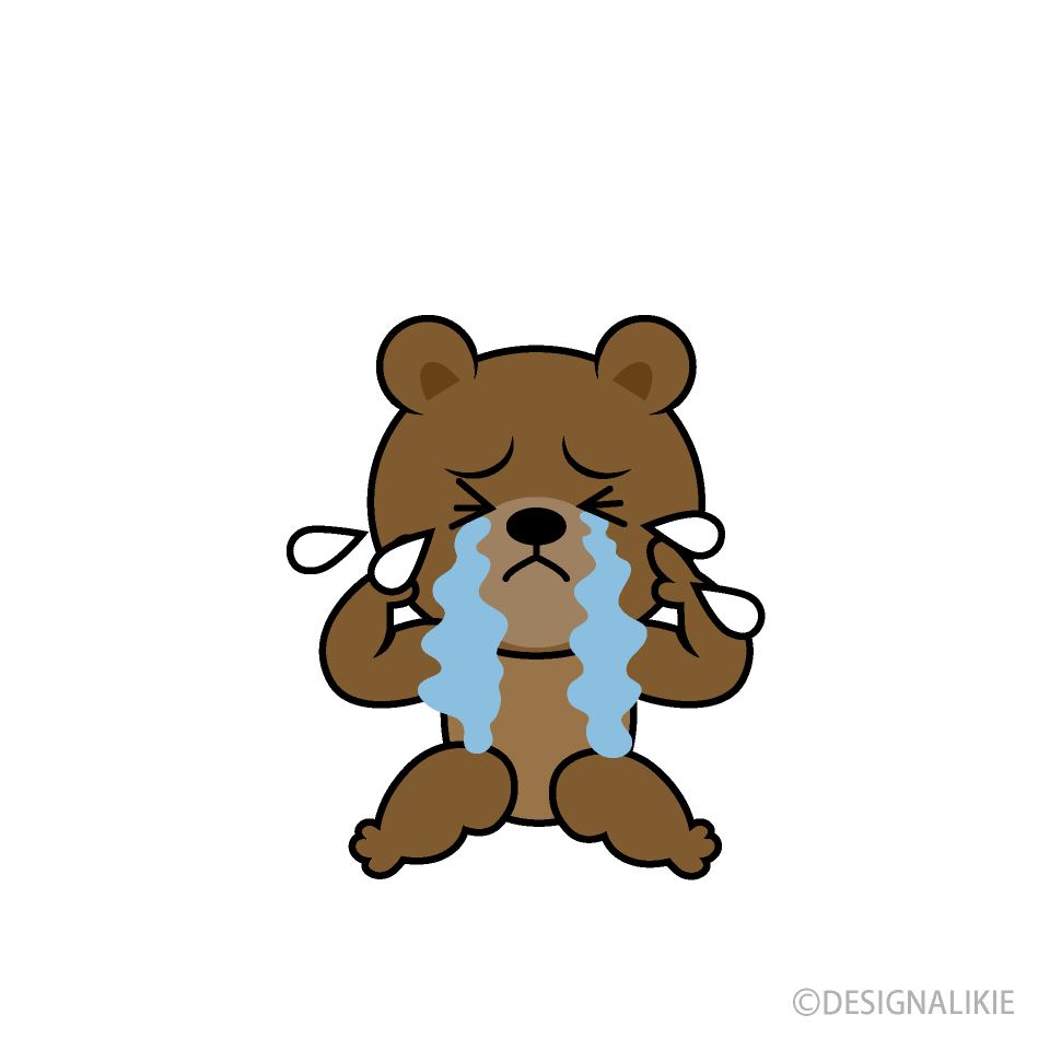 泣くクマキャラ