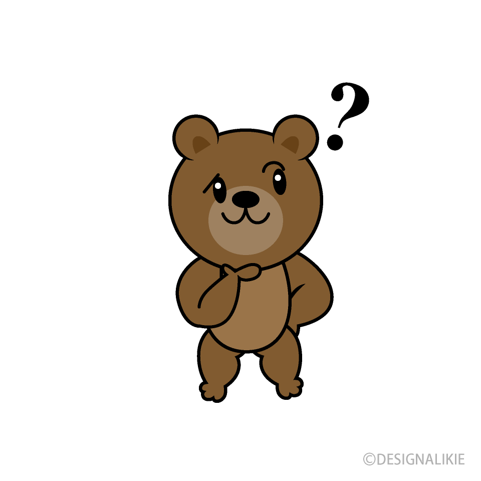 考えるクマキャラ