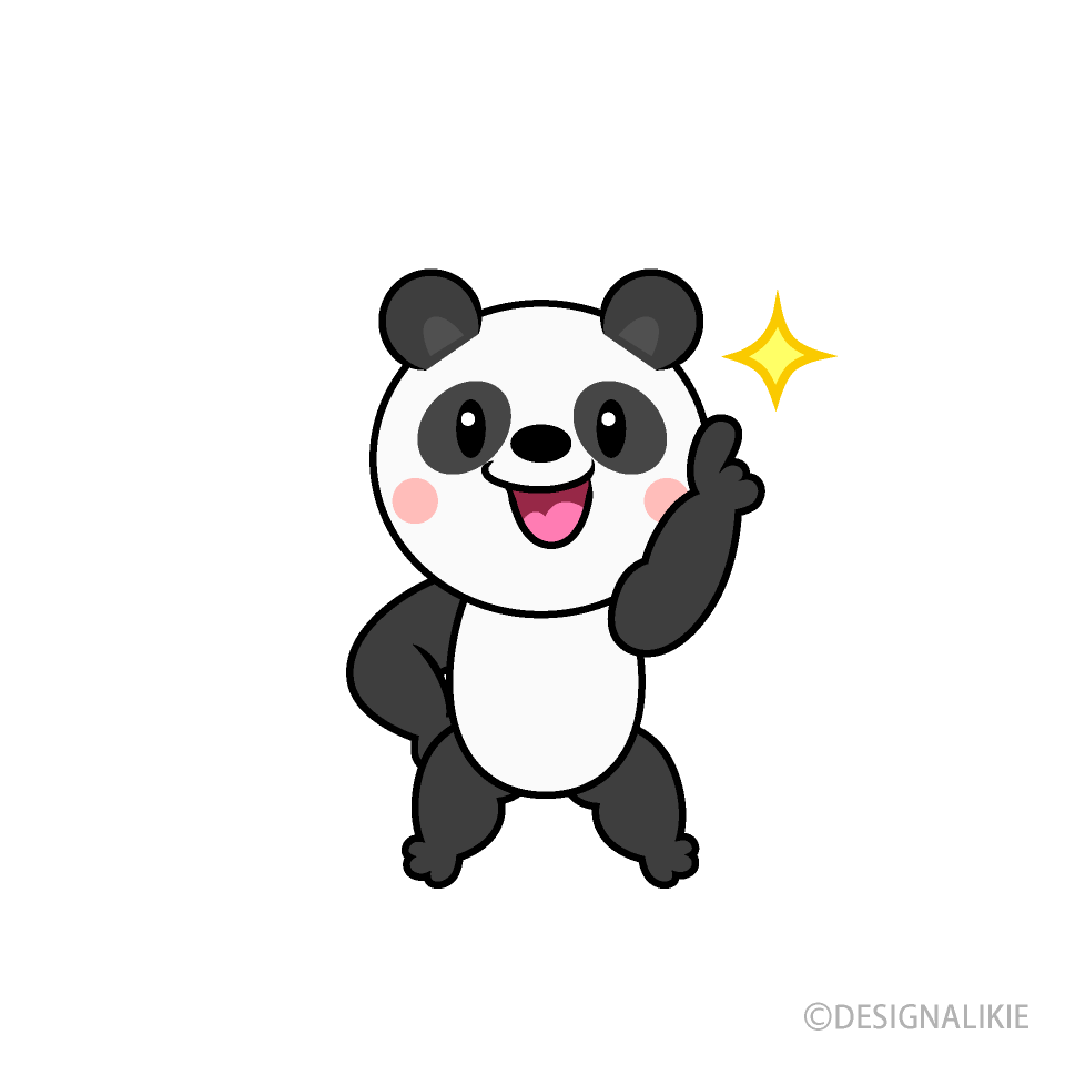 ポーズするパンダキャラ
