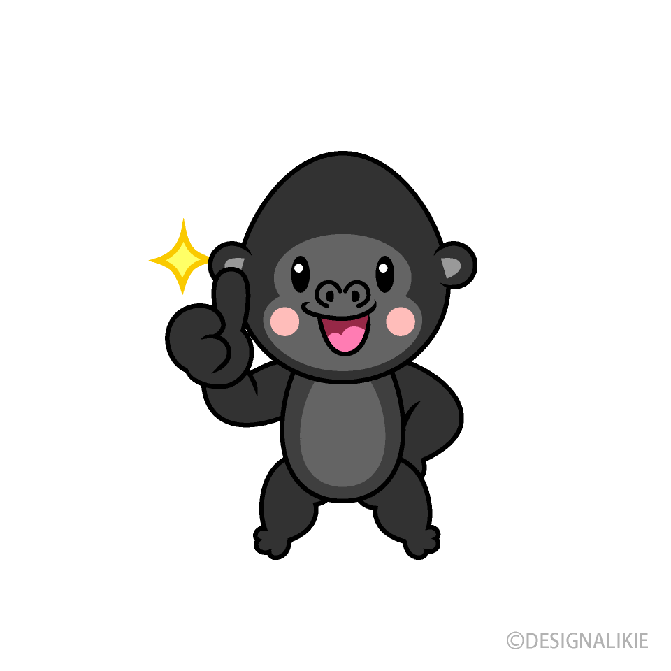 いいねするゴリラキャラ