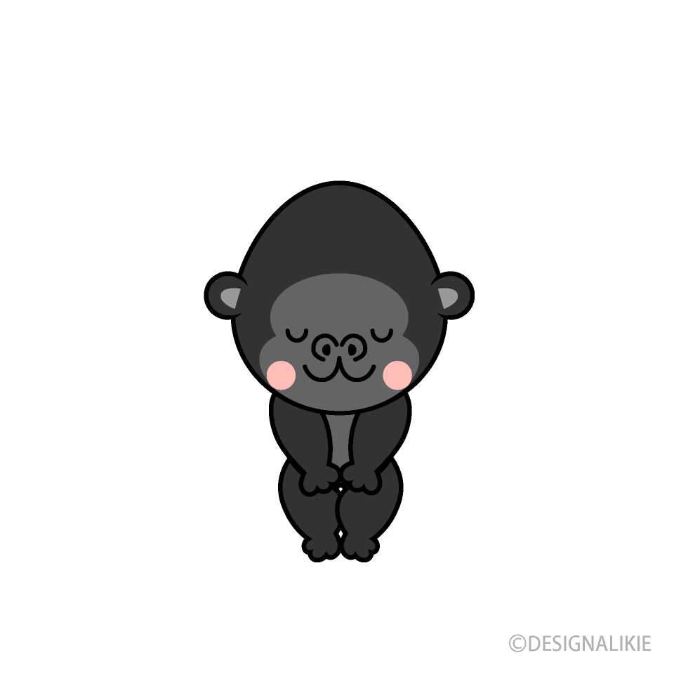 お辞儀するゴリラキャラ