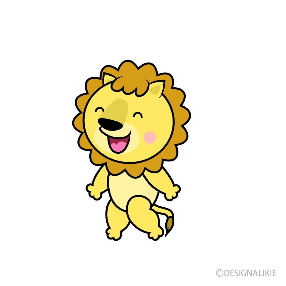 歩くライオンキャラ