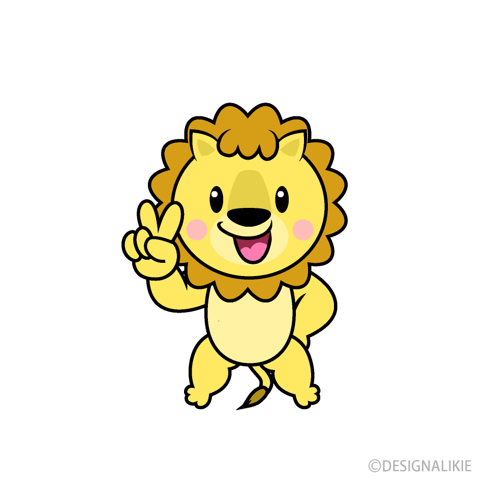 ピースのライオンキャラ