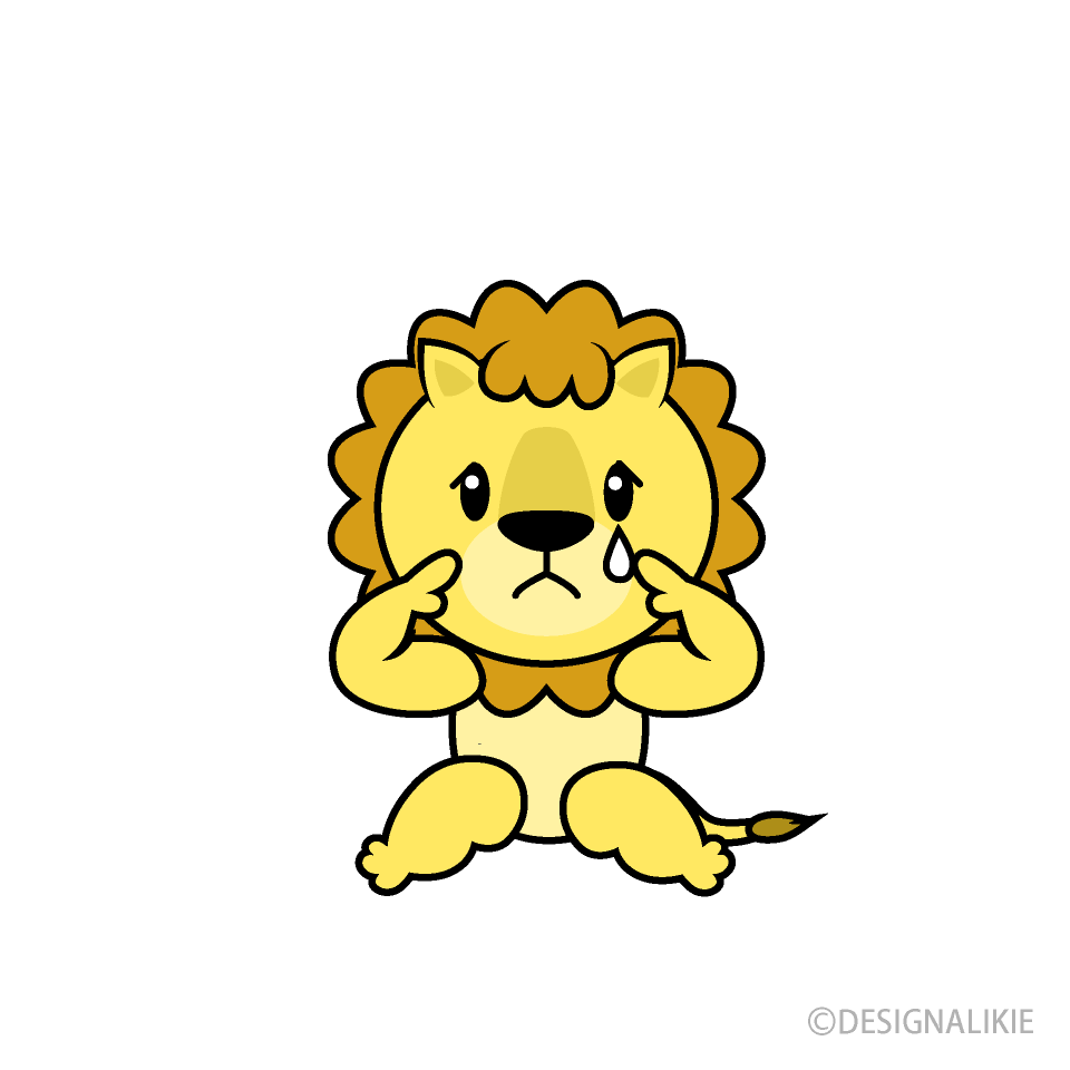 悲しいライオンキャラ