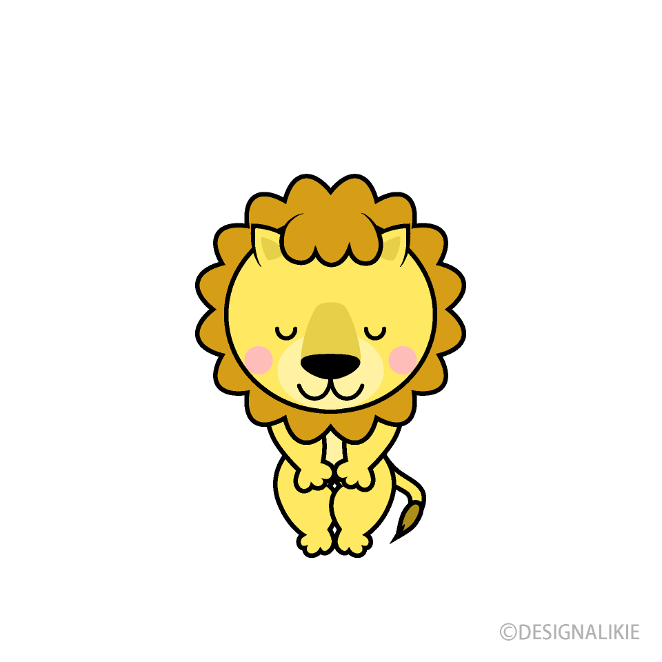お辞儀するライオンキャラ