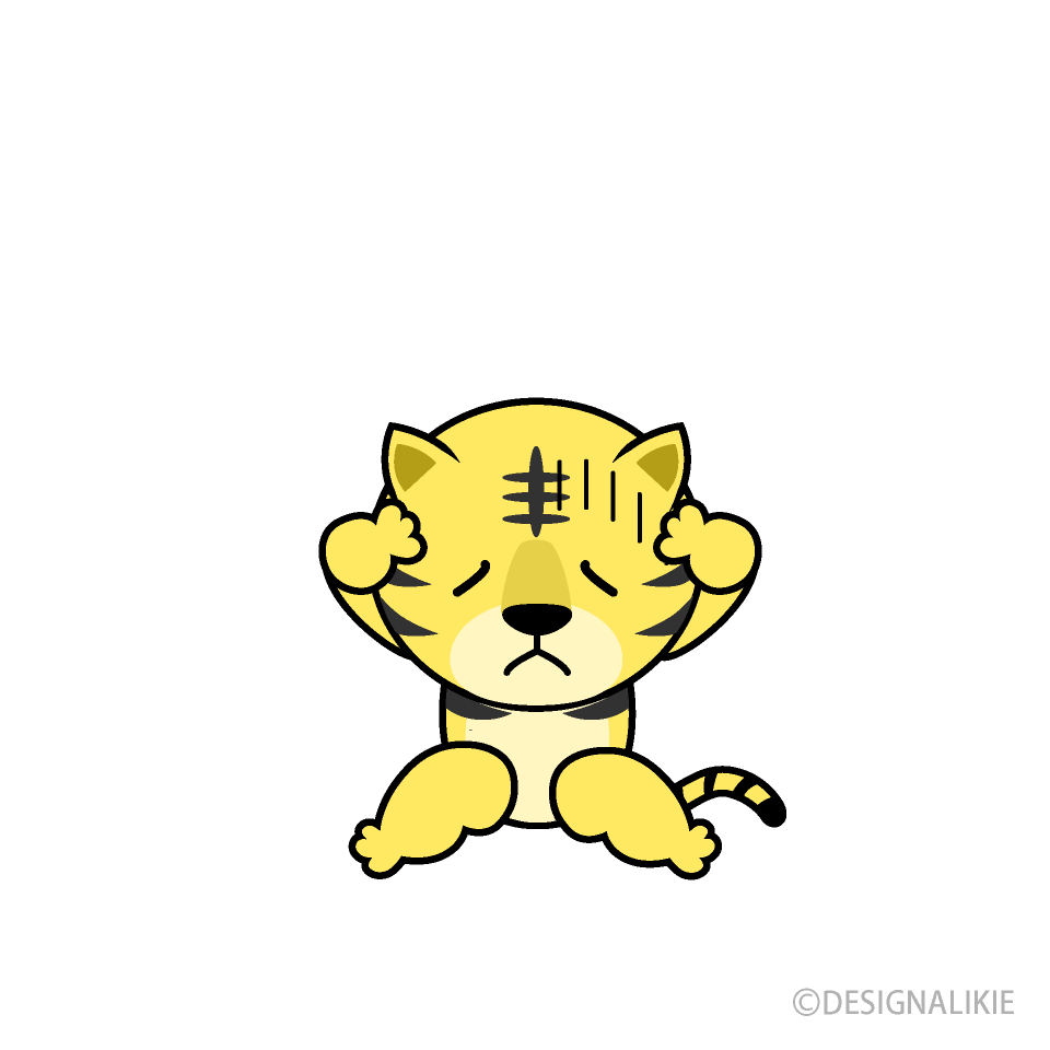 悩むトラキャラ