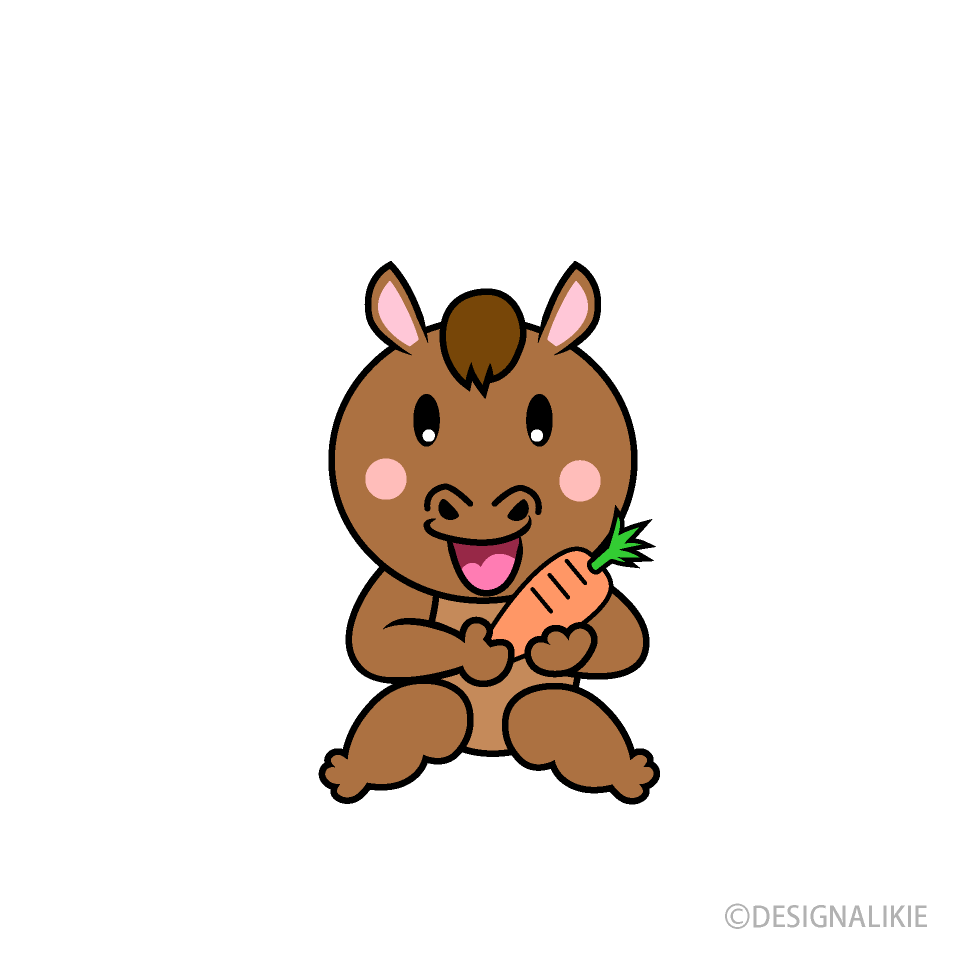 食べる馬キャラ