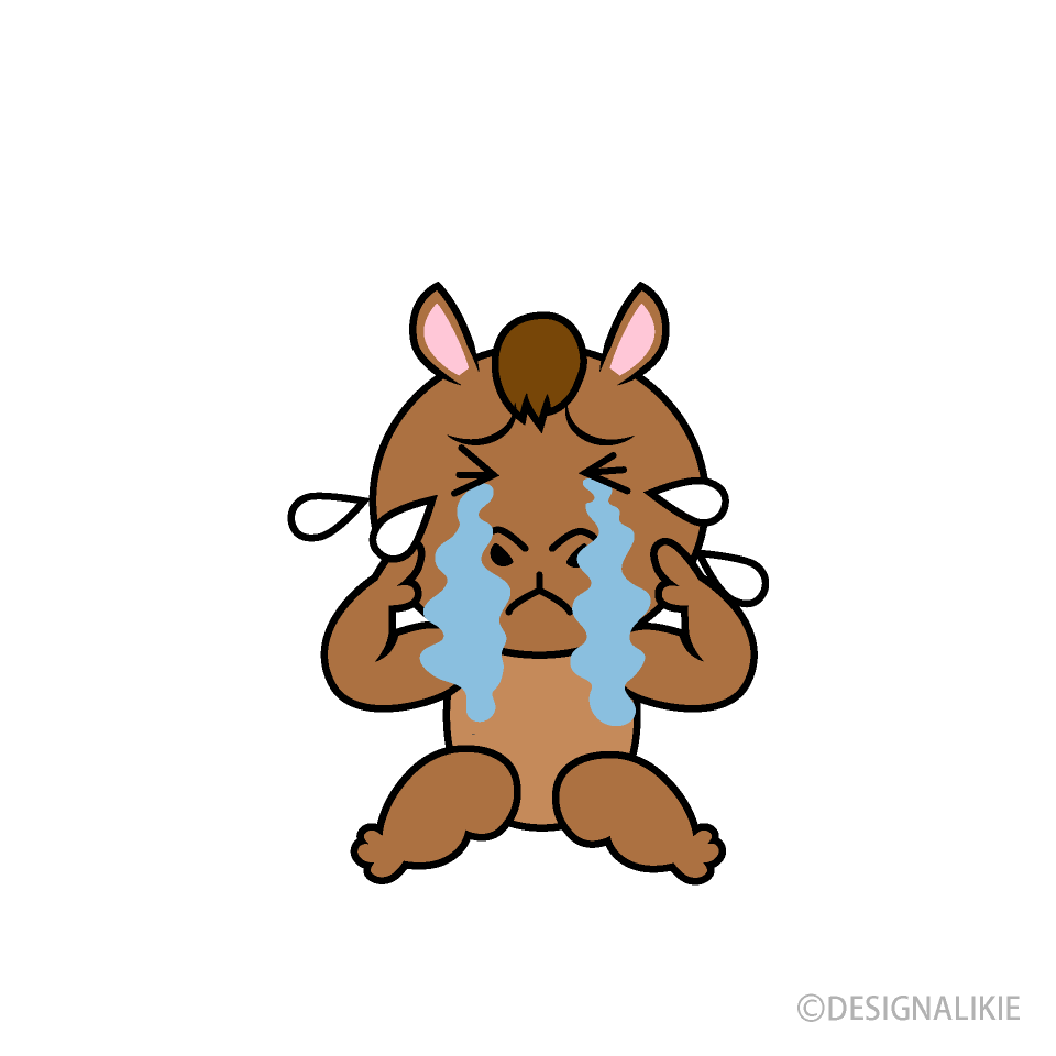 泣く馬キャラ