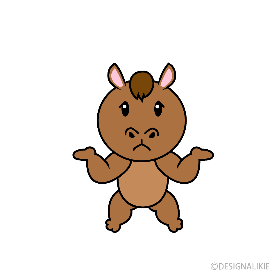 困る馬キャラ