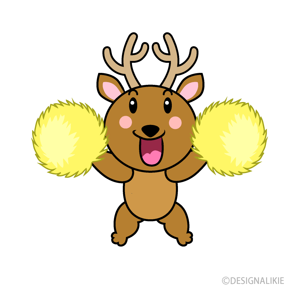 応援するシカキャラ