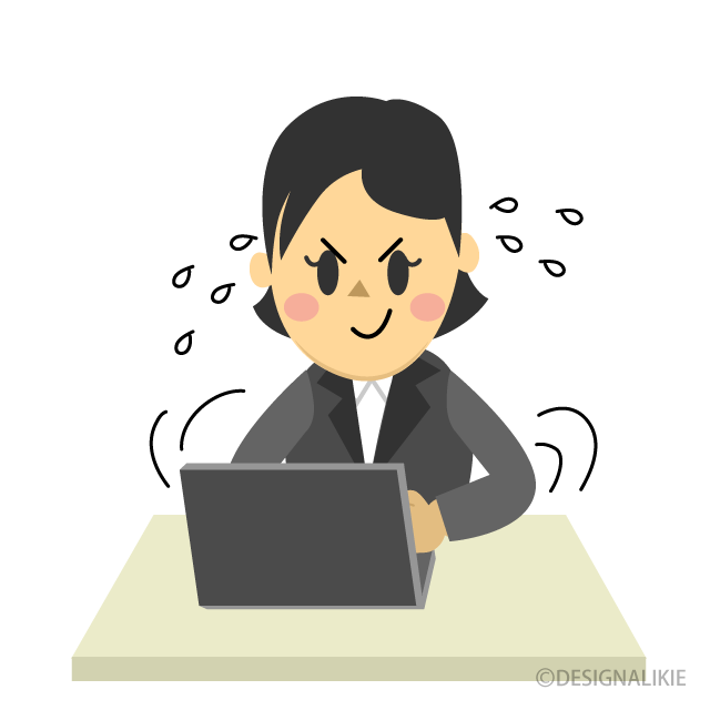 一生懸命仕事する女性会社員