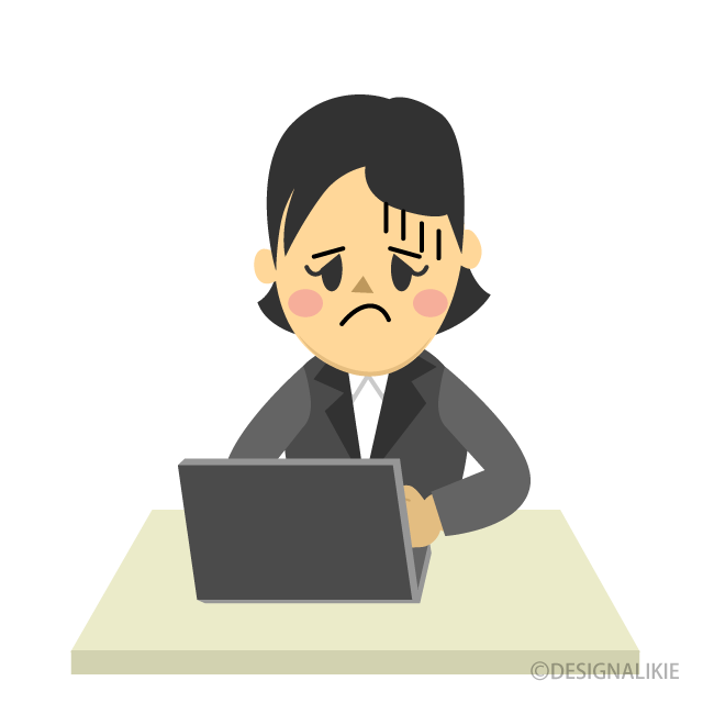 仕事で悩む女性会社員