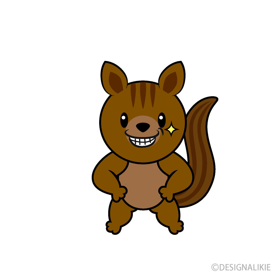 ニヤリ笑うリスキャラ