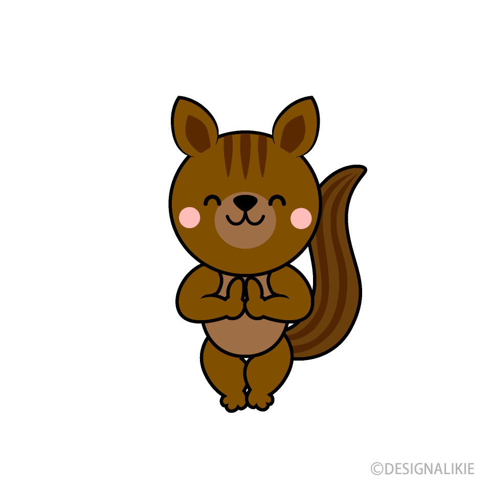 感謝するリスキャラ
