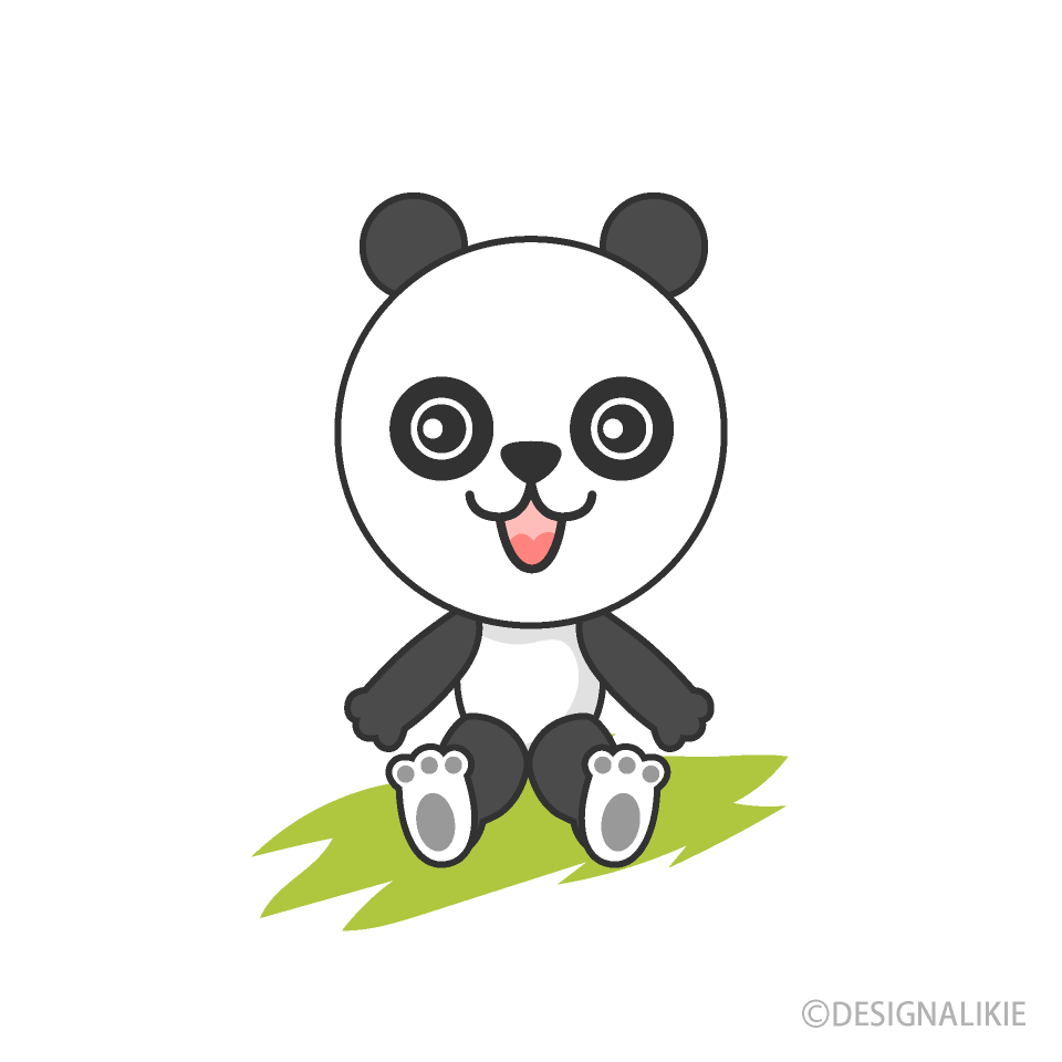 笑ったパンダ