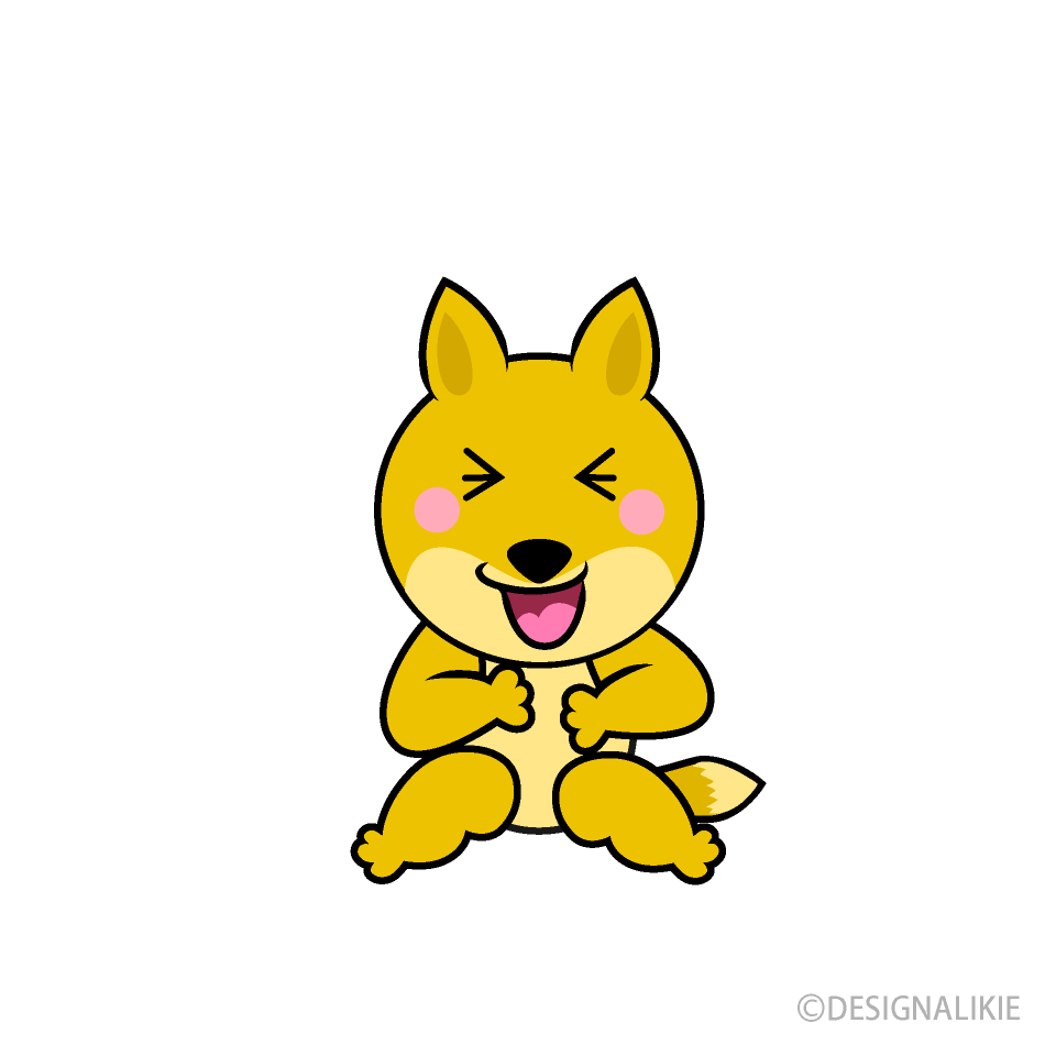 笑顔のキツネキャラ