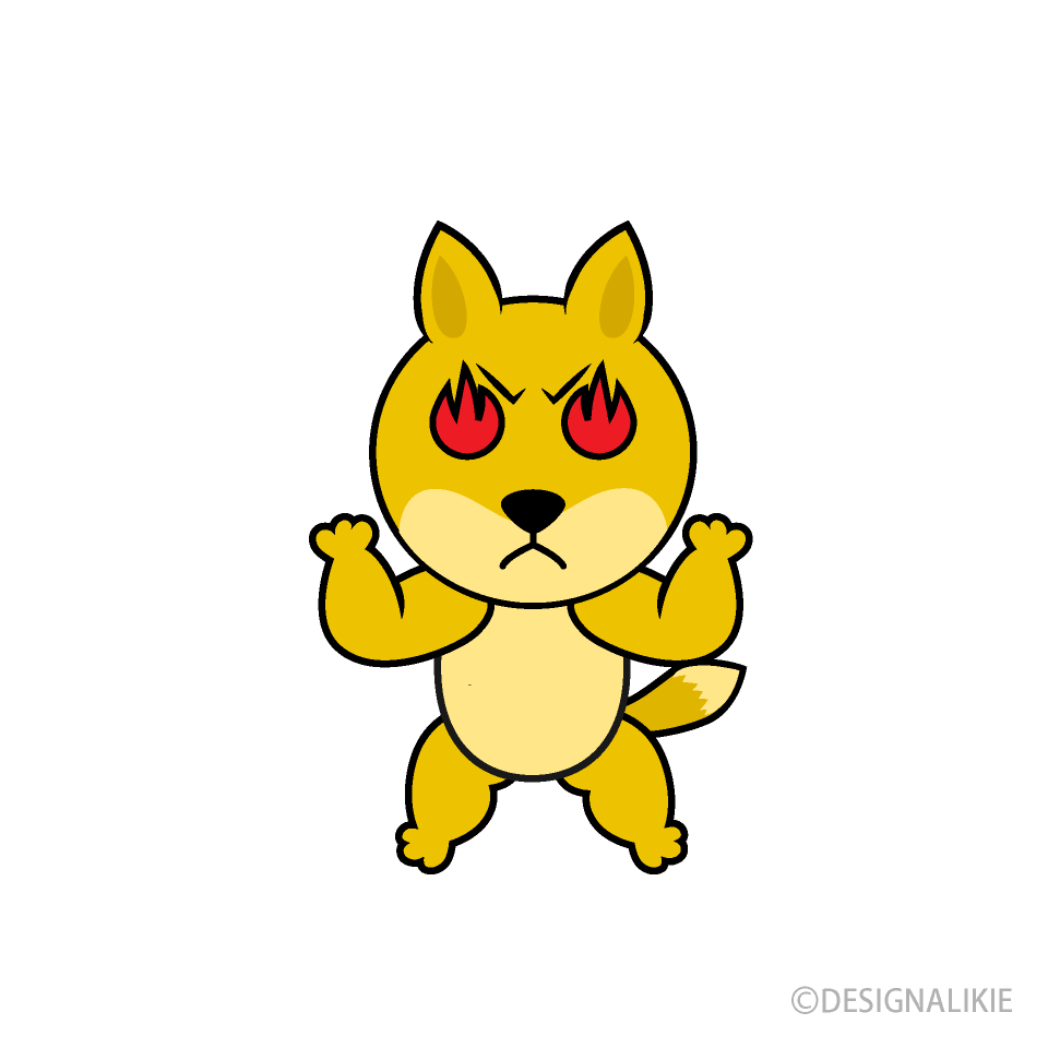 やる気のキツネキャラ