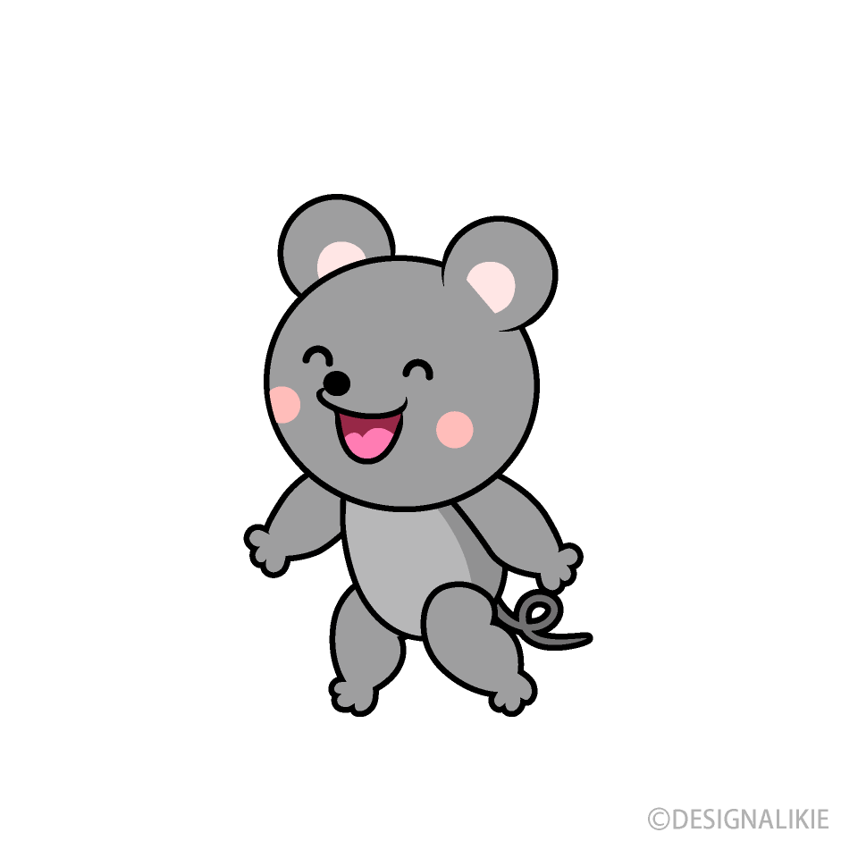歩くネズミキャラ